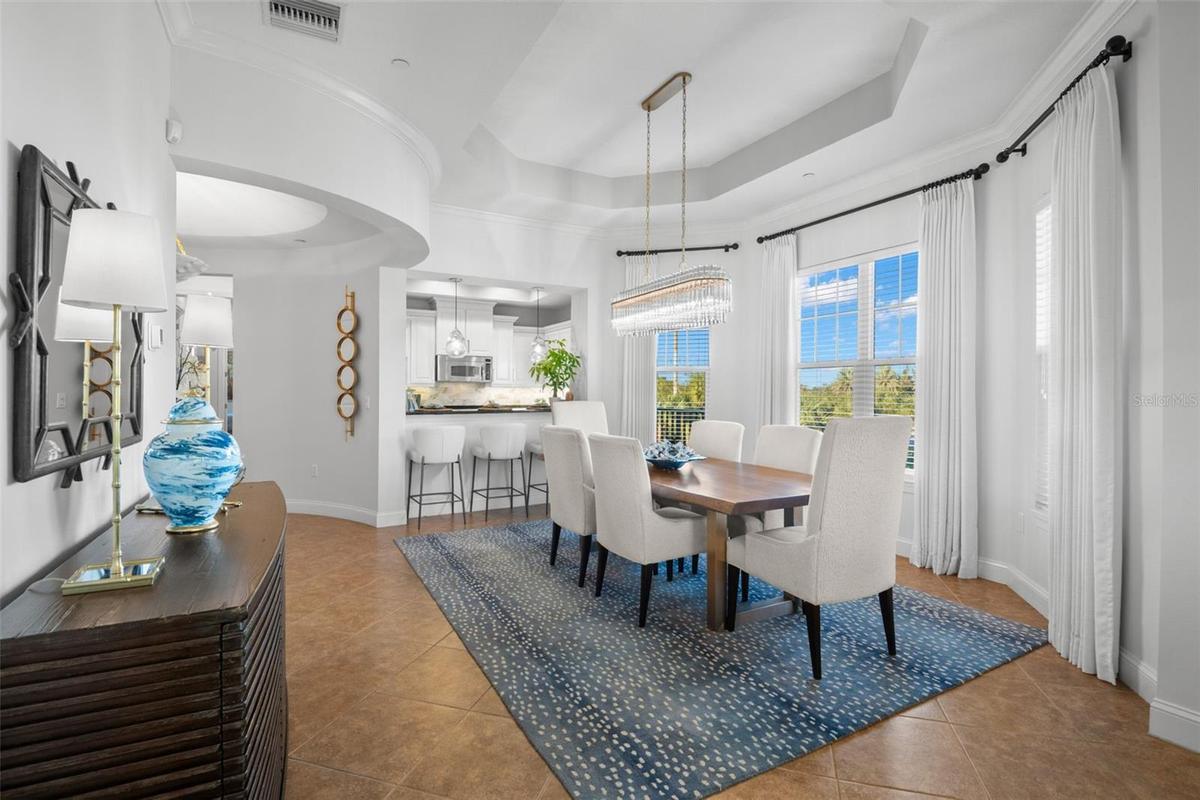 Dining Room, looking toward Kitchen and Entry Foyer.