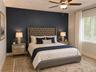 14048 Larkspur Lake Dr - Spacious Master suite with accent wall and abundant natural light. Virtually staged.