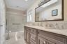 Bathroom done in 2010 with doulbe sinks.