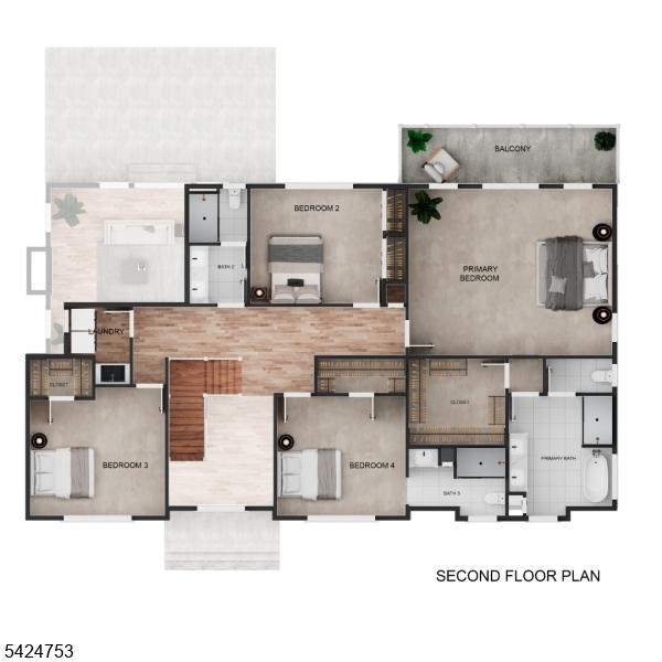 second floor render