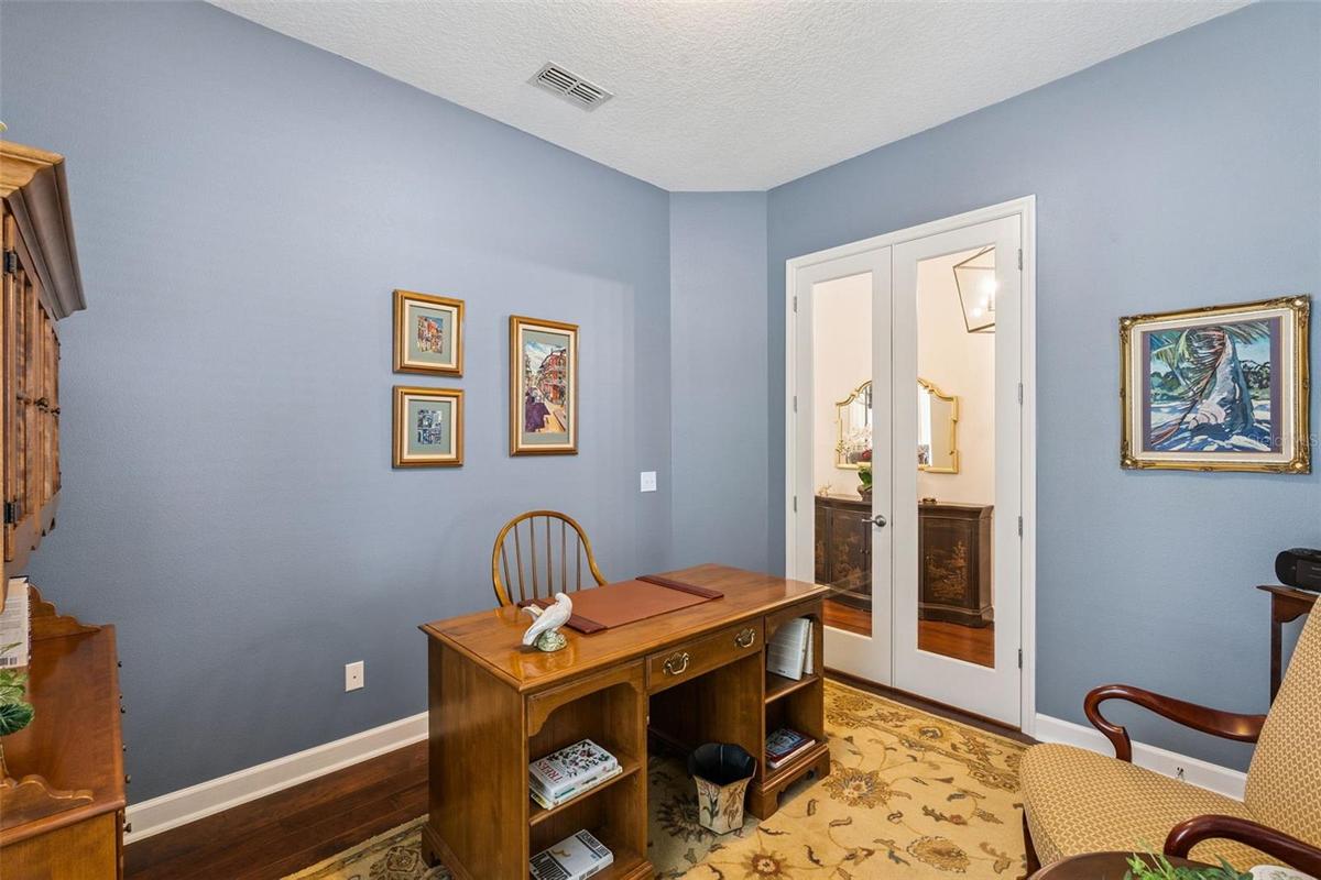 Den/Office with Glass French Doors