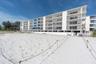 View of the building from the beach