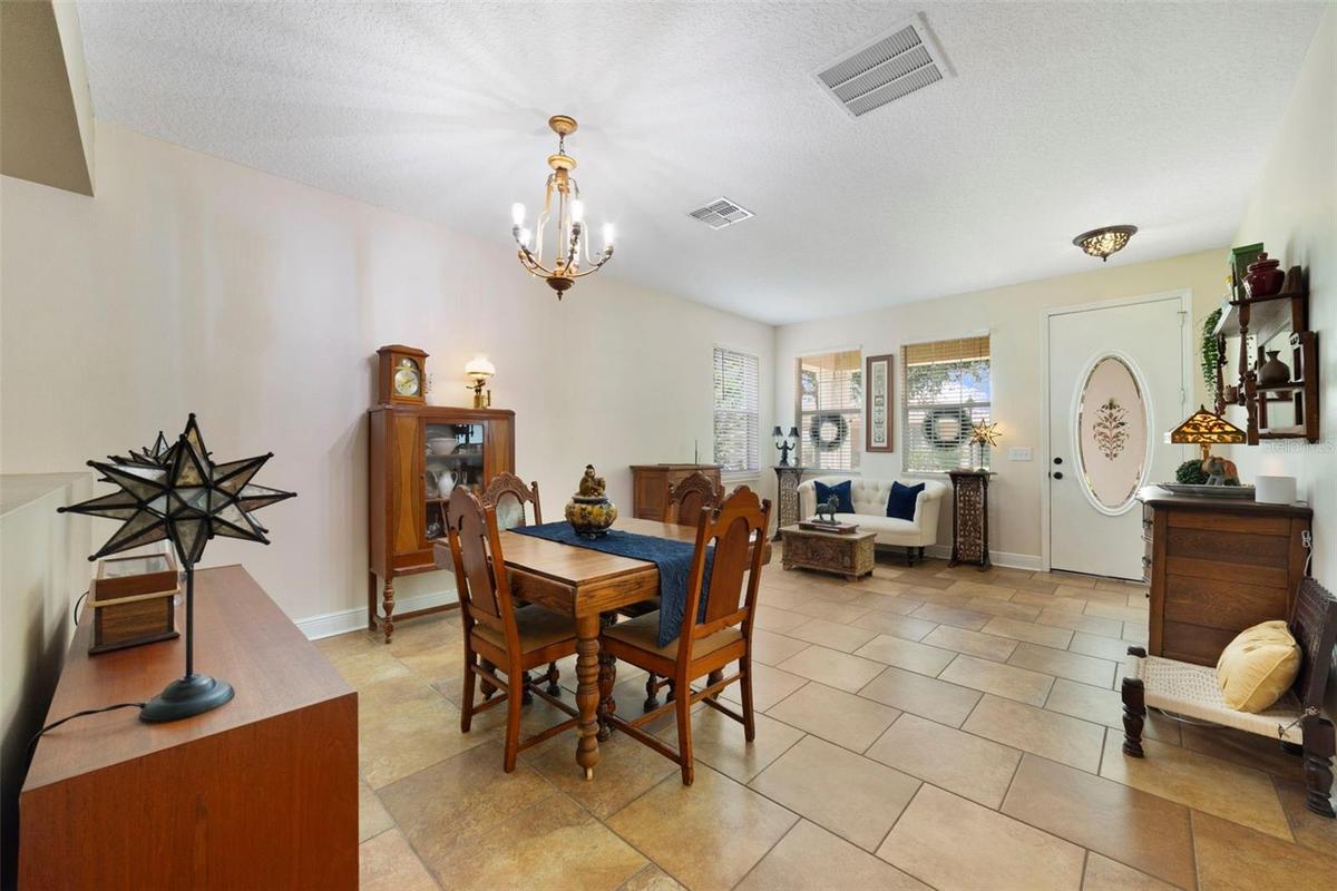 Versatile formal living and dining.