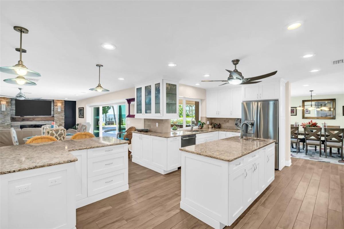 Updated Kitchen with double island