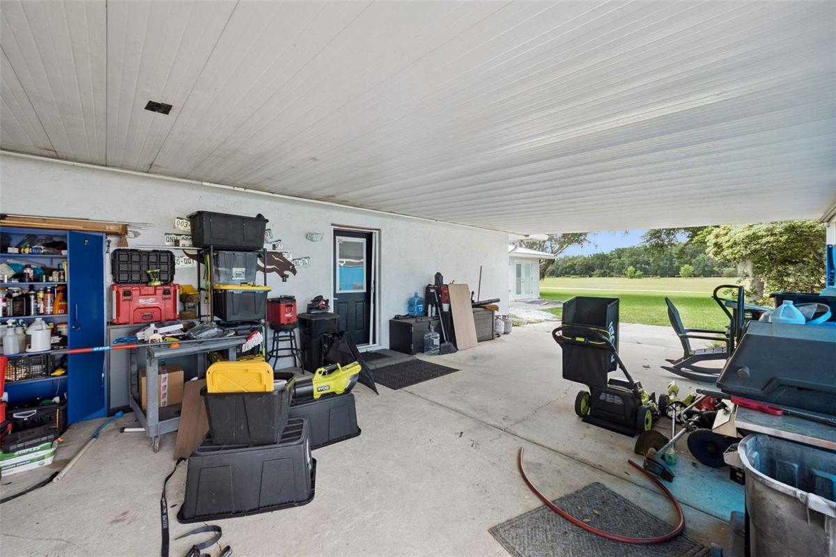 Work area attached to the main house