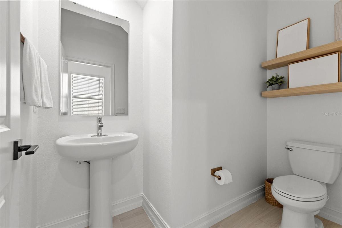Half bathroom downstairs