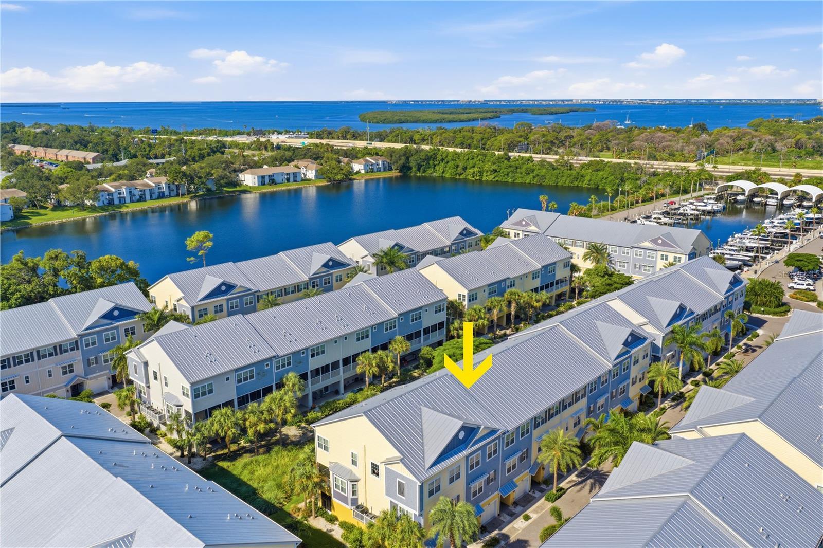 Gated community with access to the community marina.