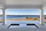 View of patio featuring a water view