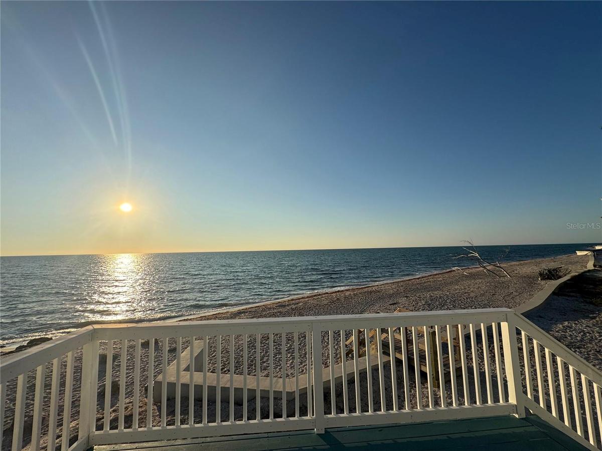 Gulf views overlooking a walkable sandy beach.