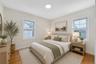 Virtually staged bedroom.