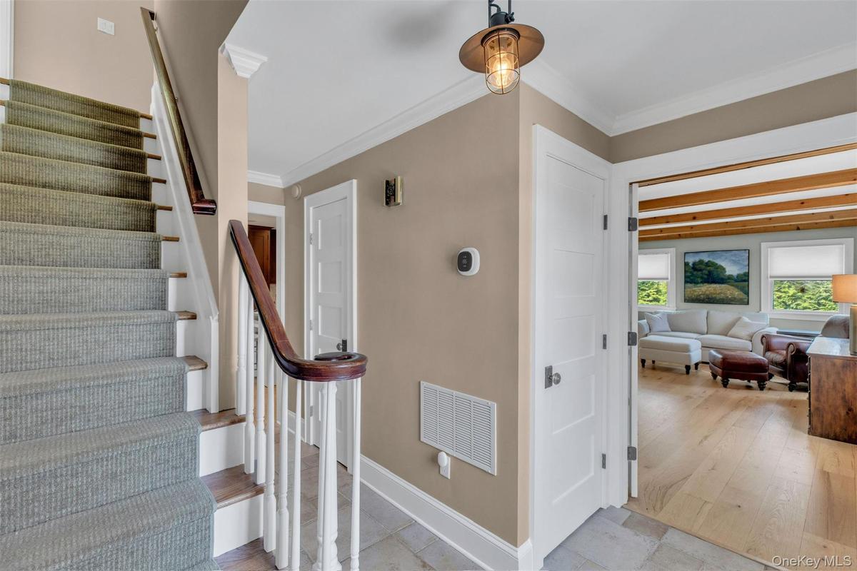 Stairs featuring ornamental molding