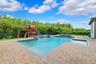 Privacy with resort style pool and plenty of space for backyard fun.