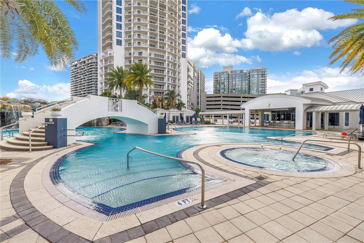 Serious Resort Style Hot Tubs, Pools and Vacation Vistas on the 5th Floor