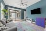 The bonus room offers direct access to the pool and guest bathroom.