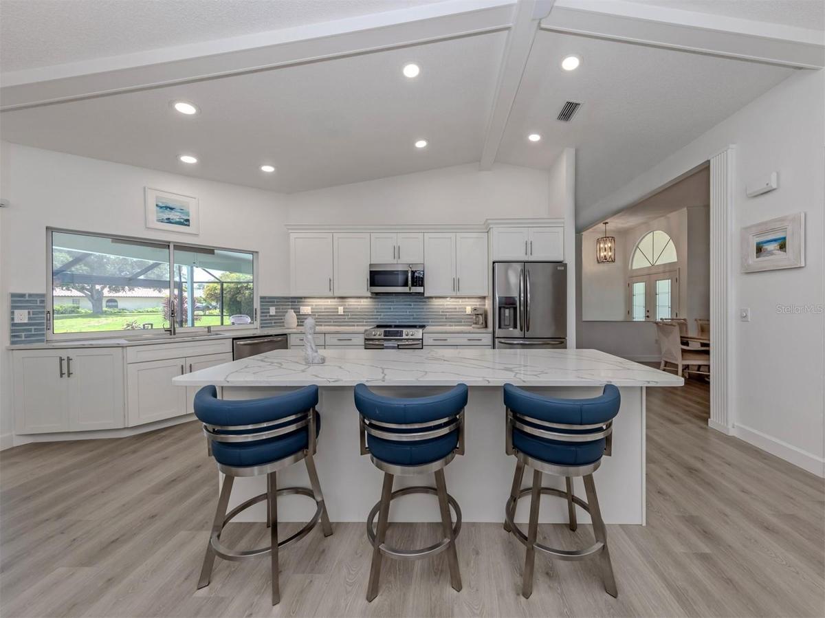 This large modern kitchen is the heart of this home