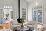 Great room with wood-burning fireplace