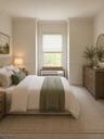 Virtually staged Master Bed