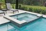 The spa is heated by gas from the 250-gallon tank.