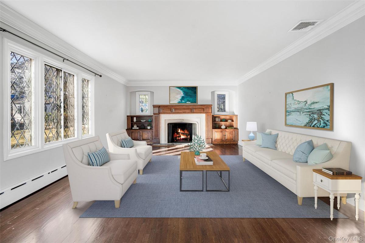 Virtually staged living room.