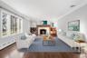 Virtually staged living room.