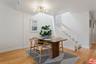 Dining space with hardwood flo