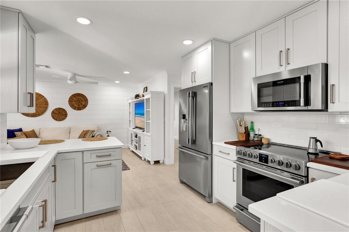 Kitchen view to Family Room