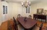 Formal dinning room with built in cabinets