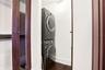 washer dryer stack in master closet upper level