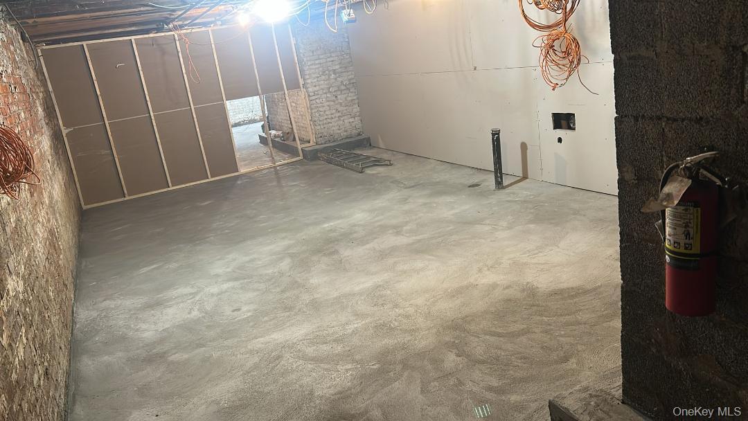 View of unfinished basement