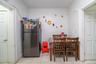 Dining room with light tile patterned floors