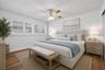 Virtually staged guest bedroom