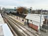 Train outside of Building
