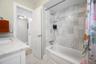 Renovated Hall Bath with Tub Shower
