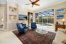 Family room with 10 foot sliders to lanai