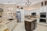 Kitchen with LED lighting above and below cabinets