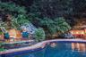 Outdoor pool with a patio