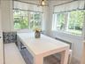 View of tiled dining room