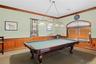 Recessed panel wood wainscoting and crown molding