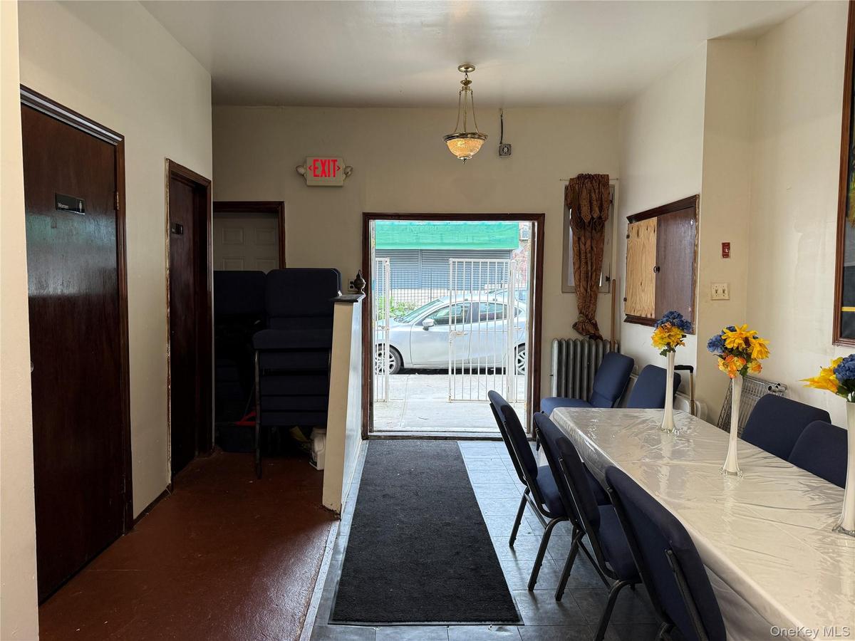 Dining room featuring radiator heating unit