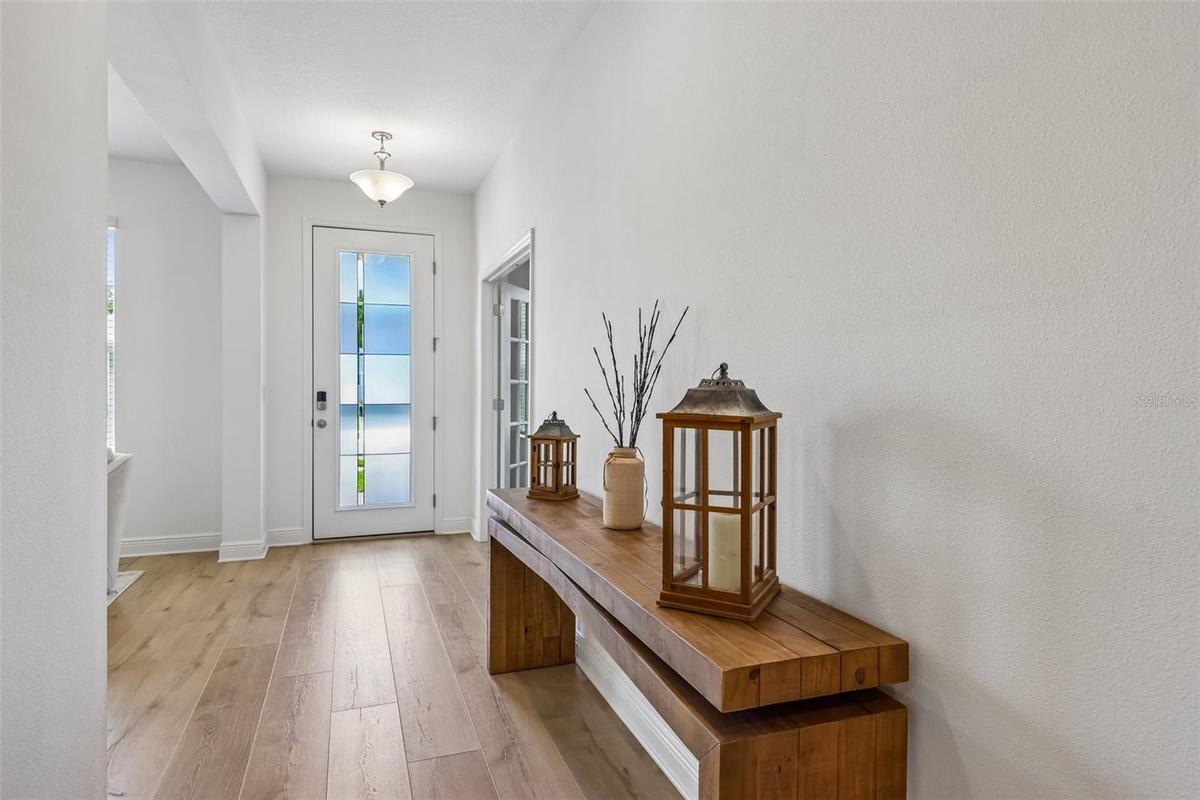 The light filled foyer sets the tone!
