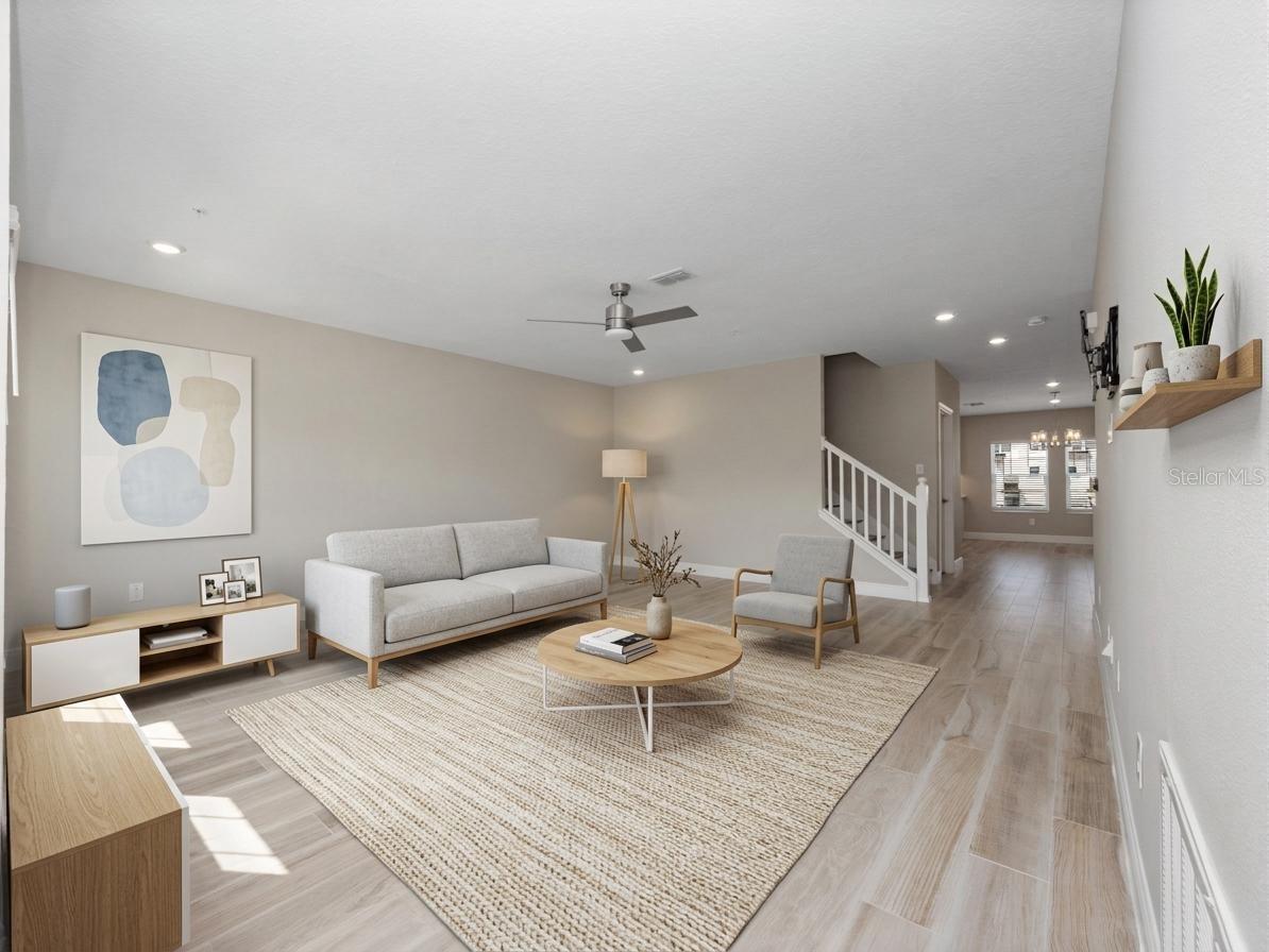Living room on the second floor
