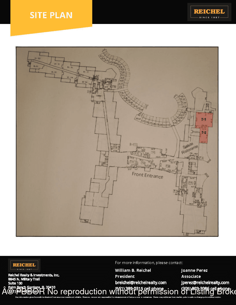 Site Plan - Units T1 & T2