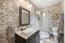 Virtually staged master bathroom