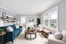 Digitally staged living room
