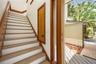 stairs from main living space to sidewalk leading to lake cherokee