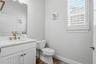 Convenient half bath on main living level