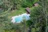 Aerial of pool and barn