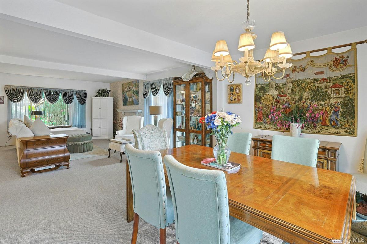 Here is another view of the Dining area and Living room.