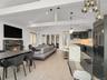 Living/dining area with gas fireplace