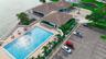 There are always dolphins playing in front of the pool